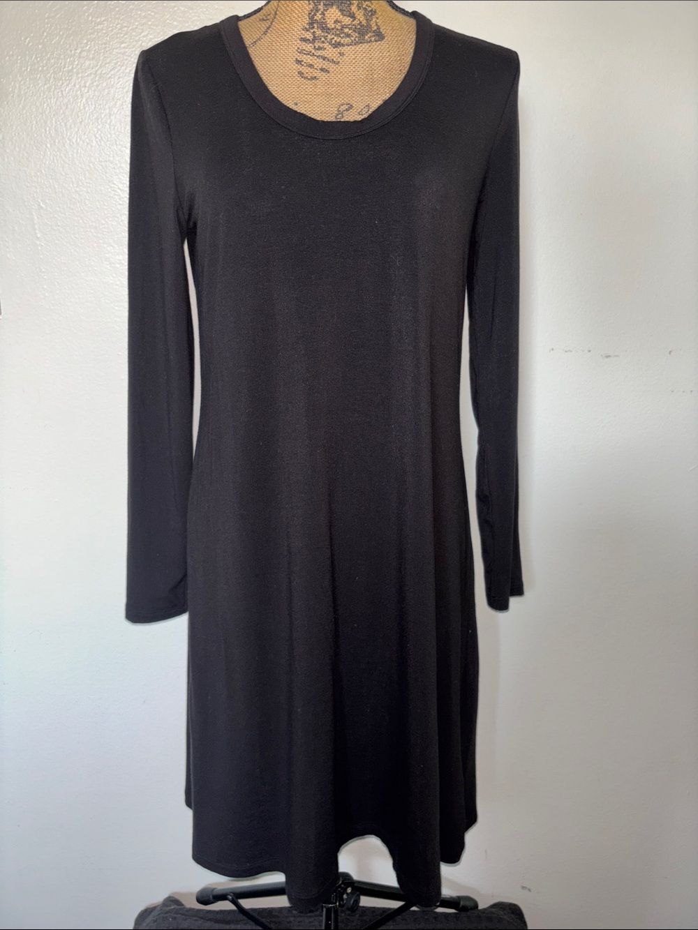 GAP Sz S Black Long-Sleeve A-Line Dress - Classic Women’s Dress